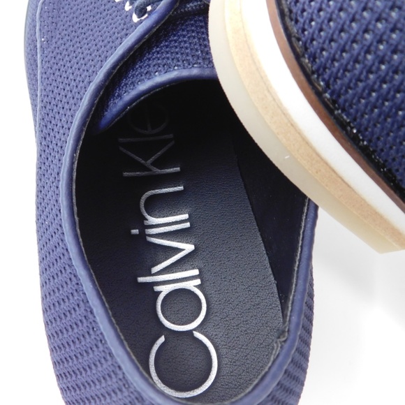 CALVIN KLEIN Men\'s Shoes Aggussie Derby Lace Up Casual Oxford Navy Size 11.5 NIB main image 14